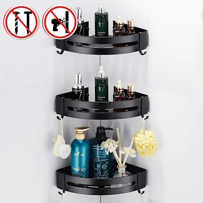 £14.99 • Buy Corner Shower Caddy Bathroom Storage Shelf Rack Basket Organiser Tidy Tray 3Pcs