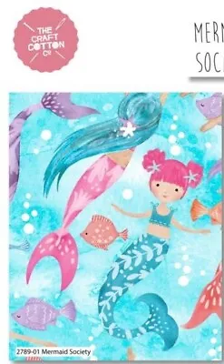 Craft Cotton Company Cotton Mermaid Society Patchwork Quality • £3.95
