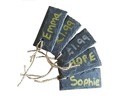 £9.79 • Buy 20 Natural Slate Garden Plant Markers Labels Tags Herbs Vegetables 7cm X 3cm
