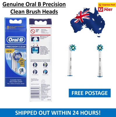 $13.95 • Buy Genuine PRECISION CLEAN Braun Oral B Replacement Electric Toothbrush Heads 2 PK