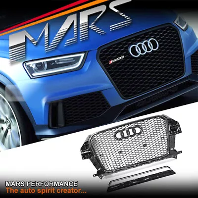 Gloss Black RS-Q3 Style Front Bumper Grille Grill Bodykit For AUDI Q3 8U 2012-14 • $399.99