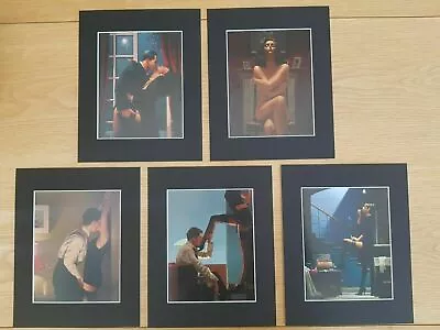 Jack Vettriano The Erotic Selection Set Of 5 BLACK Mounted Prints • £18.95