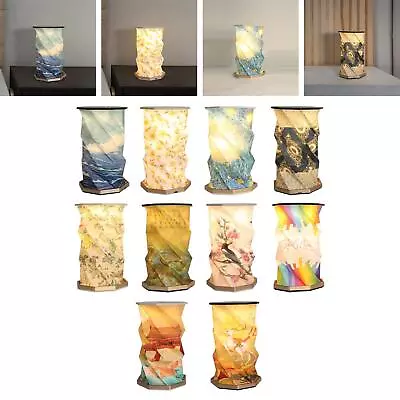 Novelty LED Paper Lantern Creative USB Rechargeable Bedside Table Lamp Warm • £21.12