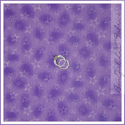 BonEful Fabric Cotton Purple White Twinkle STAR Stripe Disney Fairy Print SCRAP • $1