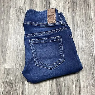VANITY Skinny Leg Low Rise Dark Wash Blue Denim Jeans Women's Size W 27 L 32 • $14.80