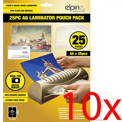 New 250pc A6 Laminating Pouches Set Micron Safe Digital Image Lamination Pouch  • £116.99