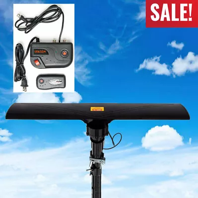 990Miles Mini Outdoor Amplified HD TV Antenna High Gain 350° Rotation UHF/VHF/FM • $40.79