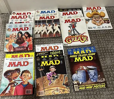 Mad Magazine Lot Mixed Years Grease Jaws ET Gremlins Dallas 79-85 Vintage • $124.95