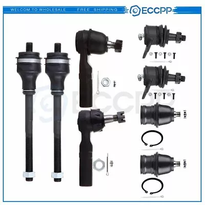 8PCS Front Ball Joints Tie Rods Steering Part For Dodge Durango 4WD 1998-1999 • $50.34