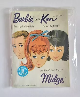 NIP Vintage 1962 Mattel Barbie Ken And Midge White Booklet W/insert  • $15