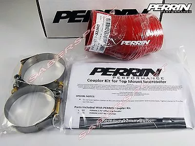 Perrin Red TMIC Top Mount Intercooler Coupler Kit For 2008-2021 Subaru WRX • $71.40