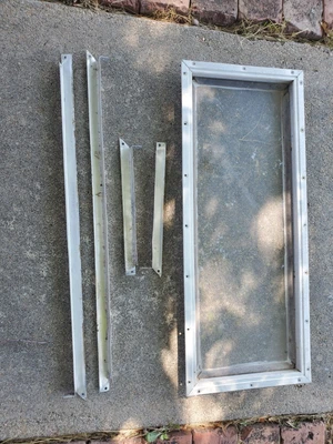 $200 • Buy Vintage HEHR WINDOW RV Trailer CAMPER ALUMINUM Shasta Aristocratic 24 X 9 Fixed
