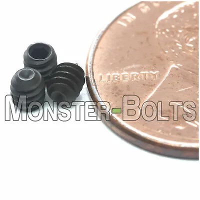 #4-40 X 1/8  - Qty 10 - Socket Set / Grub Screws Cup Point SAE Black Alloy Steel • $4.90