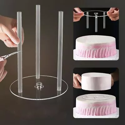 £13.99 • Buy Multi-Layer Cake Stacking Kit With Platforms And Pillars - Dowel Stand Tier Rod