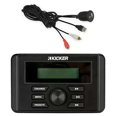 Kicker KMC3 Marine Digital Media Bluetooth Receiver USB/AUX Interface Mount • $219.99