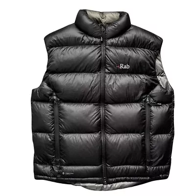 Black RAB Neutrino Vest Gilet Jacket Puffer Feather Down - Mens Medium • £70