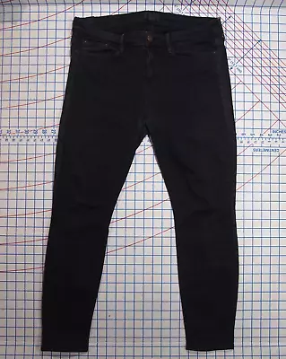 Vince Women's Jeans Skinny Dark Wash Stretch Denim Coated Stripe Size 32 • $9.99