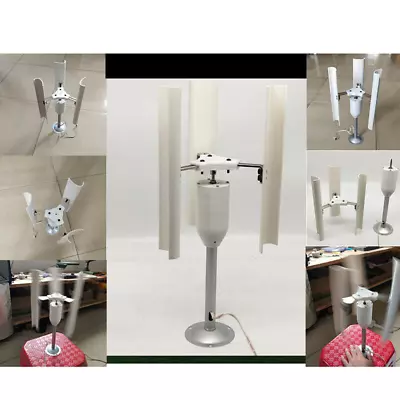 $57.95 • Buy 3 Blades Wind Turbine Generator Vertical Axis Wind Power 12V 30W Teach Model DIY