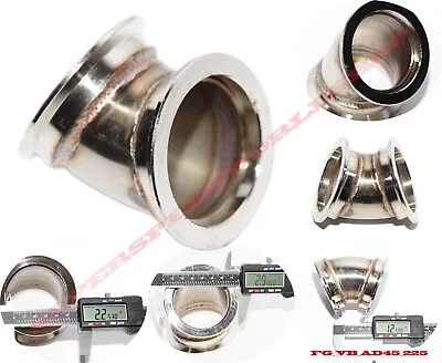 $32 • Buy 2.25 ID V-band To V-band Flange 45Degree Elbow Stainless Steel Adapter