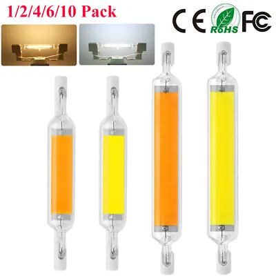 R7S LED Glass Tube Light Bulb Dimmable COB Bulb 78mm 118mm Replace Halogen Lamp • $10.79