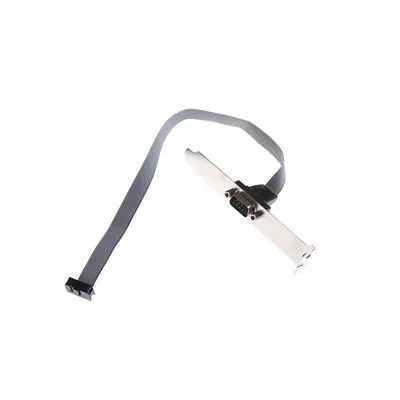 Motherboard Serial 9Pin RS232 DB9 Com Port Ribbon Cable Connector Bracket SlY:da • £3.77