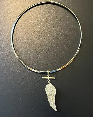 $29 • Buy Choker Collar Necklace With Rhinestone Angel Wing. V By Eva