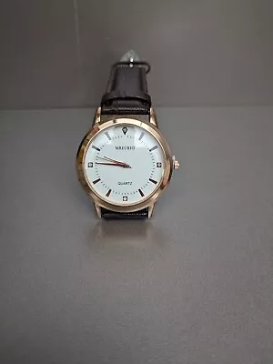 Mreurio Watch Mens Rose Gold Tone 41 Mm Case Crystal Accents Classic Dress Style • $25