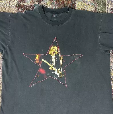 Vintage 1996 Kurt Cobain The End Of Music Nirvana Star Giant Tag Faded Tee XL • $274.99