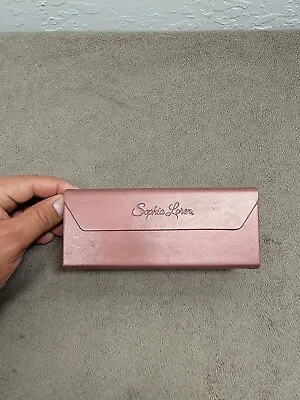 Sophia Loren Eyeglass Case - Unfolding Triangle Pyramid Magnetic Pink Rose • $12