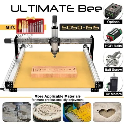 ULTIMATE Bee CNC Router Machine Engraver Full Kit Ball Screw Transmission Silver • $1910.40
