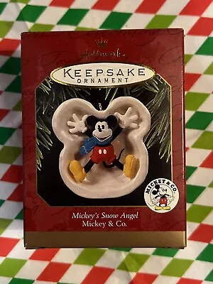 1997 HALLMARK KEEPSAKE ORNAMENT MICKEY'S SNOW ANGEL Disney Mickey Mouse • $9.99