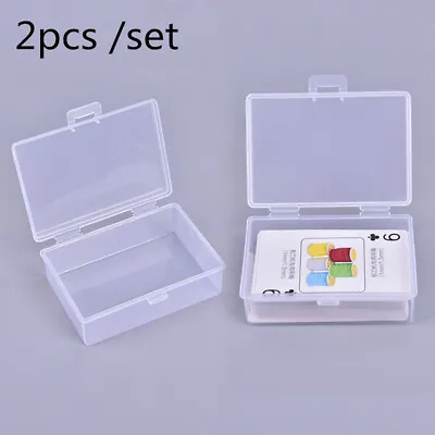 2pcs Boxes Playing Cards Container Plastic Storage Case Packing Poker Game Card • £4.15