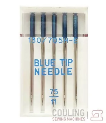 BLUE TIP SEWING MACHINE EMBROIDERY NEEDLES SIZE 75/11 Fits JANOME • £3.79