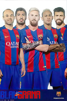 Fc Barcelona - Sports Poster / Print (Star Players - Messi & Neymar & Friends) • $11.99