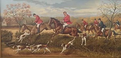 Framed Roy Wallace Hunting Scene Original Signed Oil Painting • £300