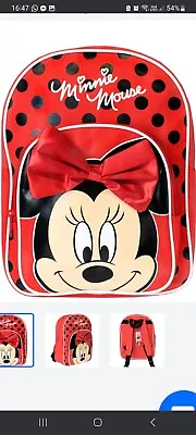 💥Brand New💥 Minnie Mouse Backpack With 3D Bow  RRP £14 • £6.50