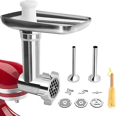 Stainless Steel Food Grinder Attachment Meat Grinding Kitchen Aid Stand Mixer AU • $51.01