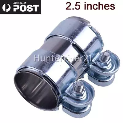$21.08 • Buy 2.5  Muffler Exhaust Tube Pipe Connector Joiner Sleeve Clamp Stainless Steel AU