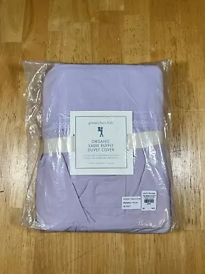 NEW Pottery Barn Kids Organic Sadie Ruffle Duvet Cover Lavender Size Twin NEW • $79.99