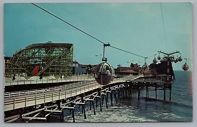 Pacific Ocean Park Santa Monica California Sky Ride Roller Coaster Postcard • $4.99