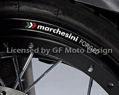White Marchesini Wheel Decals Rim Stickers Set Ducati Aprilia KTM RC8 /402 • $10.21