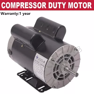 5 HP SPL 1 Phase 3450RPM Electric Air Compressor Duty Motor 56 Frame 5/8  Shaft • $159.99