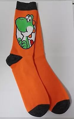 Yoshi Orange Super Mario Bros Funny Game Retro Cosplay Anime Cartoon Adult Socks • $8.99