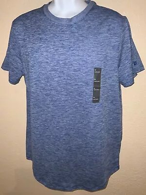 All In Motion BLUE Men's Short Sleeve Soft Gym T-shirt S M 2X Wicking Stretch • $14.21