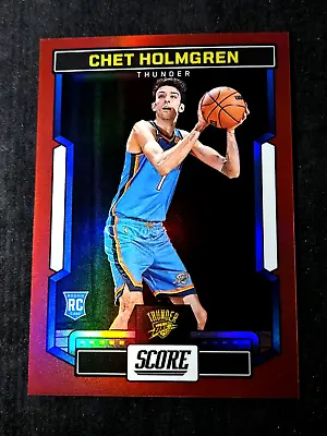 2022-23 Panini Score Chet Holmgren Rookie Red Prizm /149 Holo RC #539 • $49.99