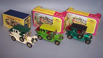 (3x) “matchbox” Yesteryear Y-3 Benz **cream Light & Met Green** Mint Boxed • $9.95