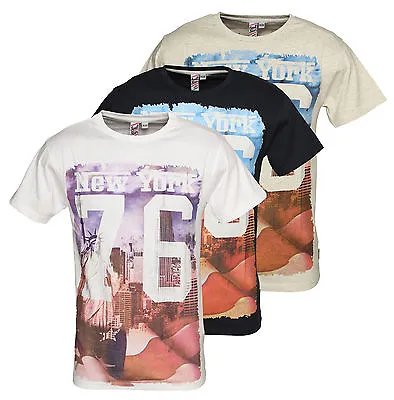 £9.99 • Buy Soul Star Mens  T-shirt City Photo Print Cotton Graphic Printed NYC New York 76