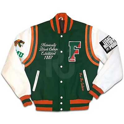 Florida A&M University Motto 2.0 Letterman Jacket Men Bomber Jacket • $184.99