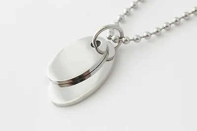 Mens Stainless Steel Double Oval Dog Tag Necklace Free Engraving Personalised • £14.95