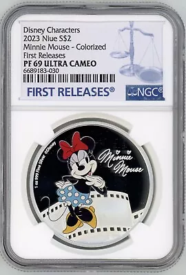 2023 Niue Disney Mickey And Friends Minnie Mouse 1 Oz. Silver Coin NGC 69 FR • $51.06